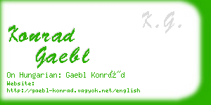 konrad gaebl business card